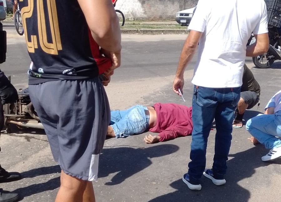 VÍDEO: Homem fica gravemente ferido em acidente de moto em Cruzeiro do Sul