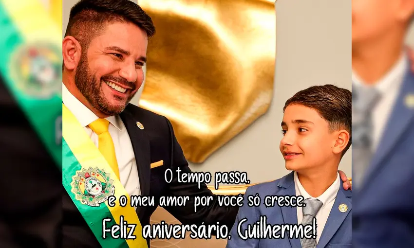 Gladson comemora aniversário do filho Guilherme nas redes sociais