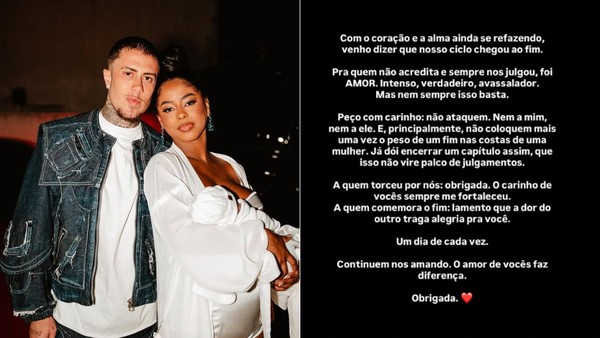 MC Daniel e Lorena Maria anunciam término de relacionamento