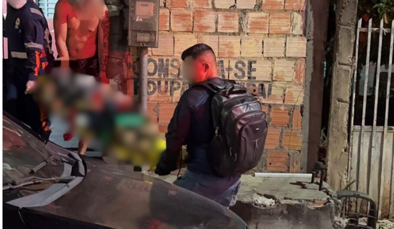 Vizinho tenta separar briga de casal e é atingido com um pau na cabeça