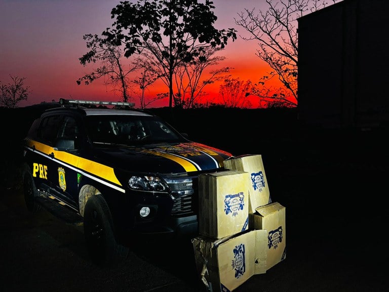 PRF apreende 2 mil maços de cigarros contrabandeados e sem notas fiscais na BR-364