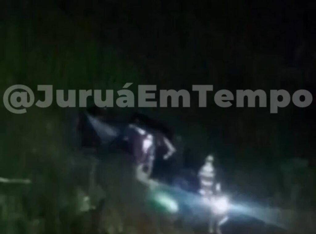 No Acre, vice-prefeito capota caminhonete ao tentar desviar de capivara na BR-317; veja vídeo