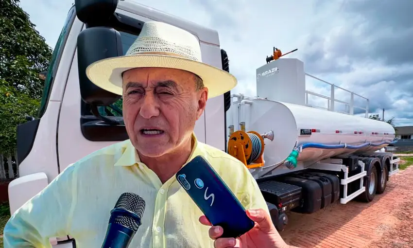 Com seca, gestão Bocalom assina contrato de R$ 1,2 milhão para fornecer água em caminhão pipa