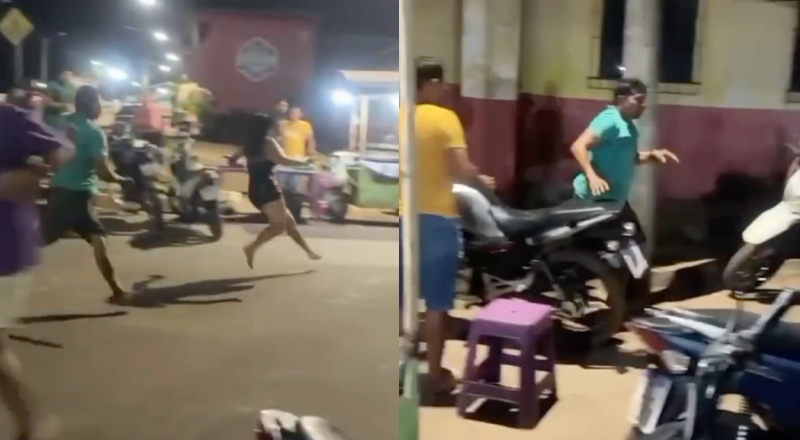 VÍDEO: População “dá lição” em homem que tentou dar golpe de terçado em mulher no meio da rua