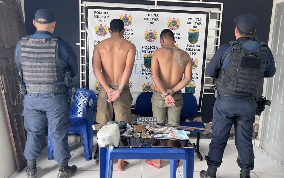Homem são presos com armas e maconha em Marechal Thaumaturgo
