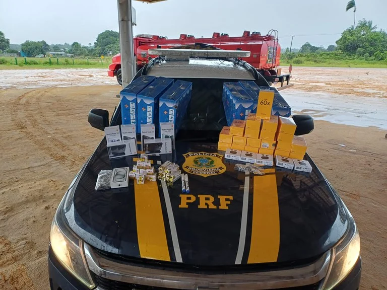 Cruzeiro do Sul: PRF apreende carga de eletrônicos e doses de mounjaro contrabandeadas na BR-364
