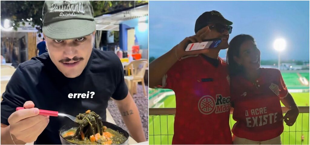 Influenciador Lactea toma tacacá e acompanha clássico acreano em passagem pelo Acre