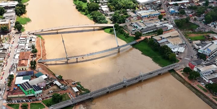 Rio Acre estabiliza e permanece com nível elevado marcando 14,99 metros em Rio Branco