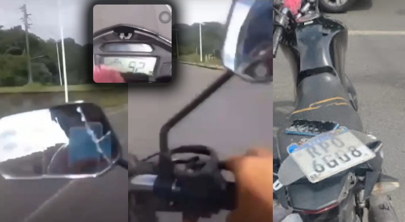 “O último rolê”: jovem filma a própria morte com celular enquanto pilotava moto apenas com uma mão no guidão