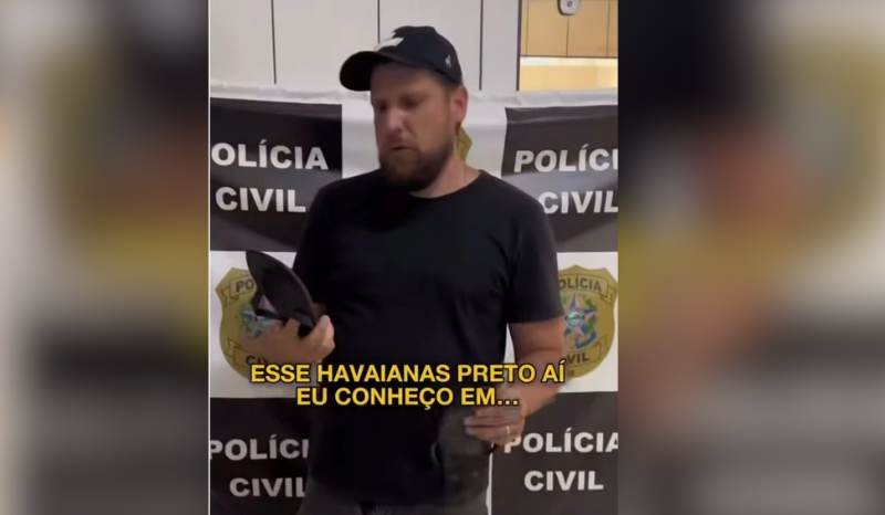 ‘Cinderela?’ Delegado usa chinelos para identificar suspeitos; veja vídeo