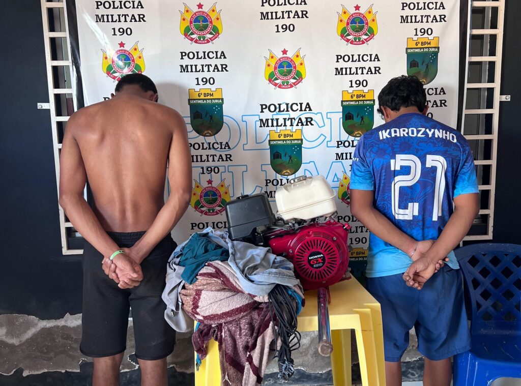 Polícia recupera motor furtado e prende dois suspeitos em Marechal Thaumaturgo