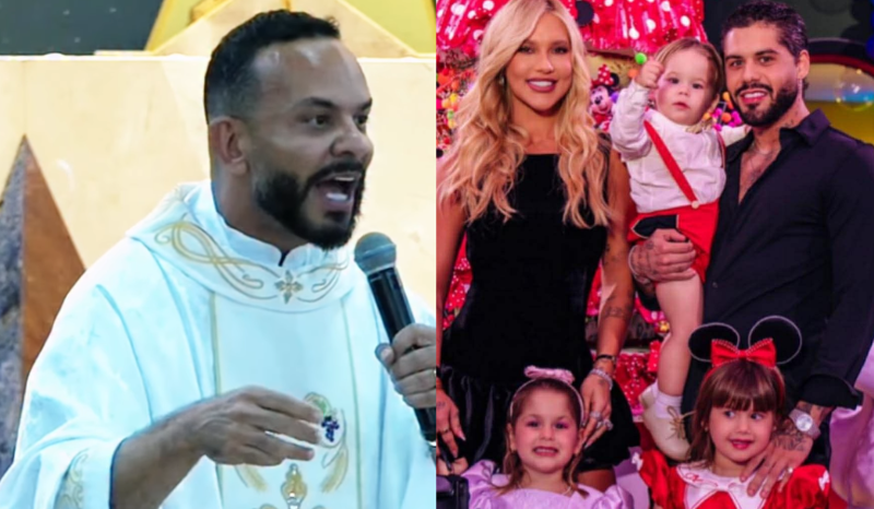 Padre fala sobre Virginia e Zé Felipe em festa de Maria Alice: “Percebi sintonia”