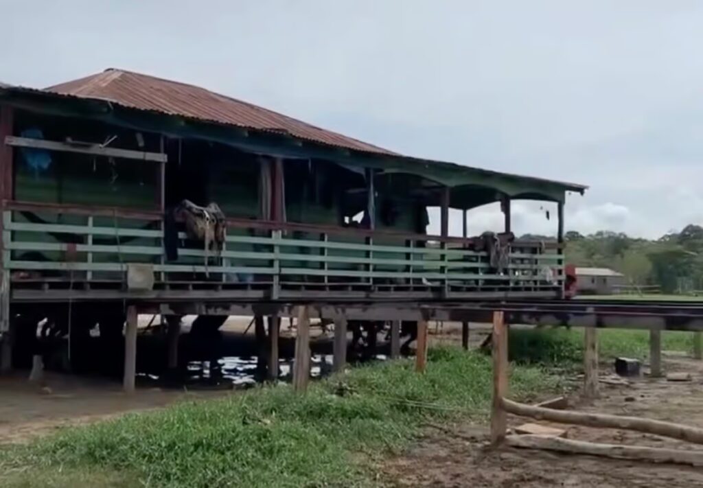 Em cena impressionante, comunidade desloca casa inteira para evitar tragédia na Amazônia