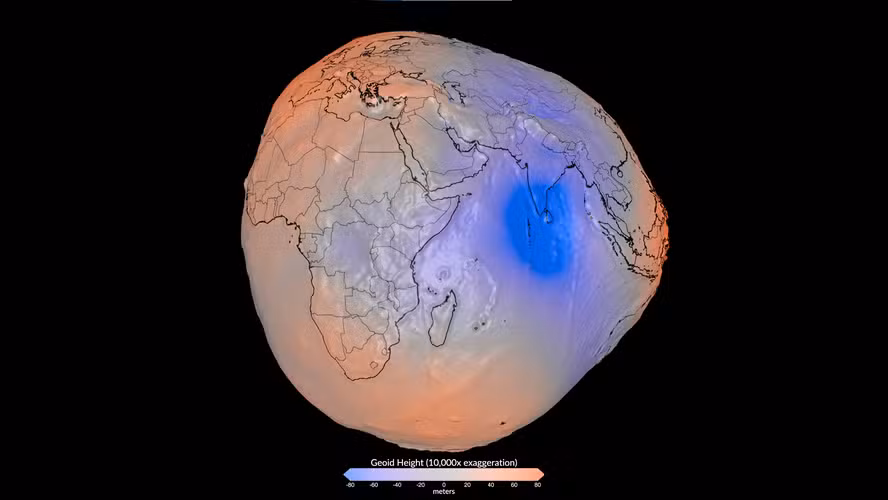Nasa divulga representação inédita da Terra como geoide a partir de 1 bilhão de observações coletadas em 15 anos