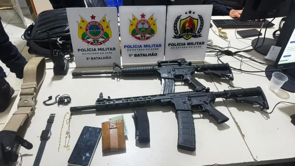 PMAC prende três suspeitos e apreende dois armamentos de calibre 5,56 durante operação