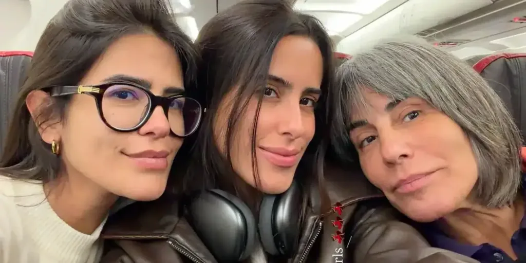 Glória Pires, filhas e marido desembarcam no Acre e jantam com ex-governador Tião Viana